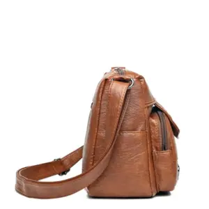 ⁦Heart Decor Crossbody Bag, Vintage Multi Pockets Shoulder Bag, Women's Artificial Leather Purse⁩ - الصورة ⁦6⁩