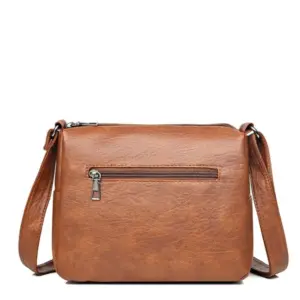 ⁦Heart Decor Crossbody Bag, Vintage Multi Pockets Shoulder Bag, Women's Artificial Leather Purse⁩ - الصورة ⁦3⁩