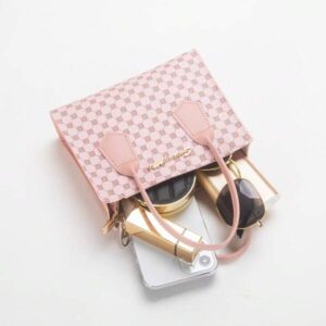 ⁦Mini Square Bag Geometric Pattern Letter Decor⁩ - الصورة ⁦2⁩