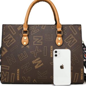 ⁦Vintage Alphabet Pattern Large Capacity Fashion Tote Bag⁩ - الصورة ⁦5⁩
