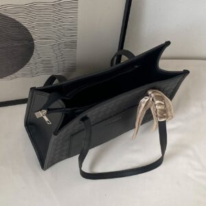 ⁦Twilly Scarf Decor Shoulder Tote Bag⁩ - الصورة ⁦6⁩