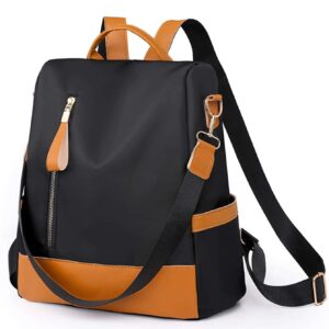 ⁦Waterproof - Anti Theft Colorblock Zip Front Backpack for Women⁩ - الصورة ⁦2⁩