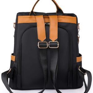 ⁦Waterproof - Anti Theft Colorblock Zip Front Backpack for Women⁩ - الصورة ⁦3⁩