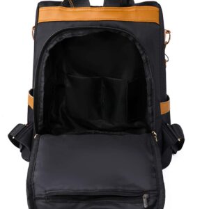 ⁦Waterproof - Anti Theft Colorblock Zip Front Backpack for Women⁩ - الصورة ⁦7⁩