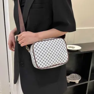 ⁦Mini Geometric Pattern Square Bag With Coin Purse⁩ - الصورة ⁦4⁩