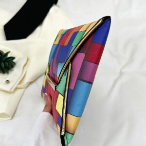 ⁦Geometric Pattern Flap Clutch Bag⁩ - الصورة ⁦9⁩
