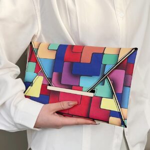 ⁦Geometric Pattern Flap Clutch Bag⁩ - الصورة ⁦4⁩