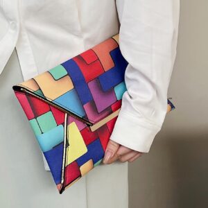 ⁦Geometric Pattern Flap Clutch Bag⁩ - الصورة ⁦6⁩