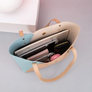 ⁦New Fashion Color Block Handbag - Shoulder Bag - Tote Bag For Women - Shopping Bag⁩ - الصورة ⁦2⁩