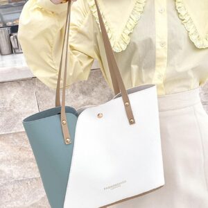 ⁦New Fashion Color Block Handbag - Shoulder Bag - Tote Bag For Women - Shopping Bag⁩ - الصورة ⁦4⁩