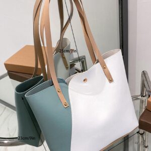 ⁦New Fashion Color Block Handbag - Shoulder Bag - Tote Bag For Women - Shopping Bag⁩ - الصورة ⁦5⁩