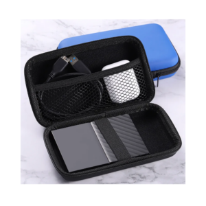 ⁦Portable Multifunctional Earphone Holder Case Data Cable Packing Box Travel Waterproof Storage Bag Box for Power Bank Hard Disk⁩ - الصورة ⁦2⁩