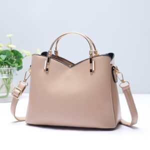 ⁦Color Block Satchel Bag, Trendy Metal Tassel Decor Crossbody Bag⁩ - الصورة ⁦7⁩