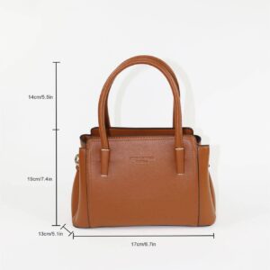 ⁦Fashionable Versatile Texture Tote Bag With Large Capacity And Multiple Compartments For Handhold⁩ - الصورة ⁦7⁩
