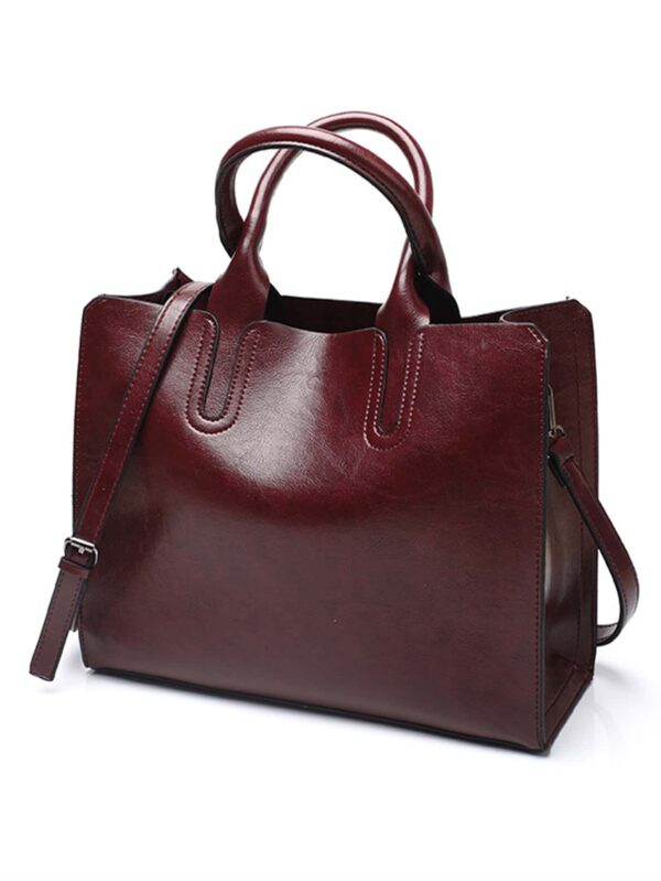 Ladies PU Retro Handbag Casual Large Messenger Bag