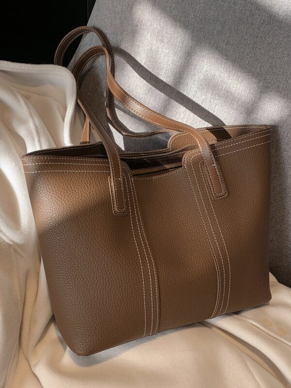 ⁦Minimalist Shoulder Tote Bag, Mothers Day Gift For Mom⁩ - الصورة ⁦4⁩