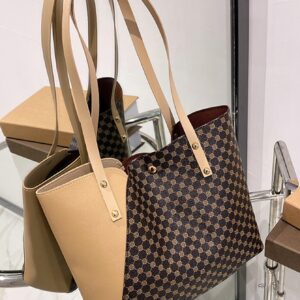 ⁦New Fashion Color Block Tote Bag - Shoulder Bag - Handbag In Multiple Colors For Womens Shopping⁩ - الصورة ⁦4⁩