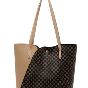 ⁦New Fashion Color Block Tote Bag - Shoulder Bag - Handbag In Multiple Colors For Womens Shopping⁩ - الصورة ⁦2⁩